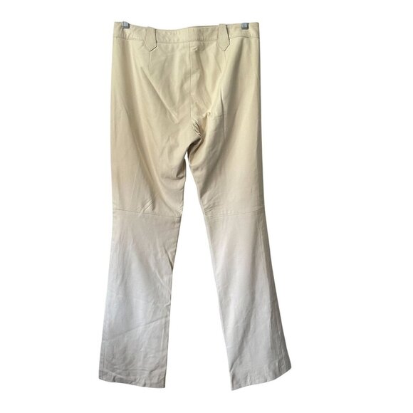 Vintage Ralph Lauren Collection Lambskin Leather Pants Size 10 Cream Union USA - Picture 11 of 12
